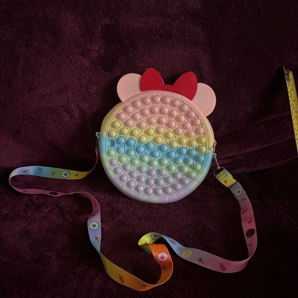 Rainbow Pop It Crossbody Bag